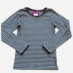 Mini Boden 13-14 Long Sleeve Pointelle Top